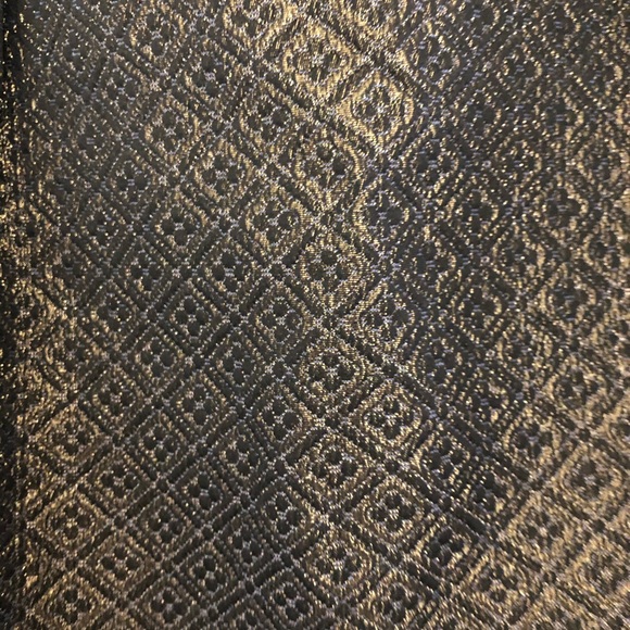 Loft Black/Gold Metallic Jacquard A-Line Skirt - Picture 6 of 6